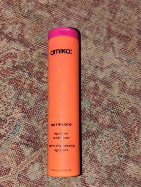 amika Normcore Conditioner - Neon Orange Bottle with Hot Pink Cap